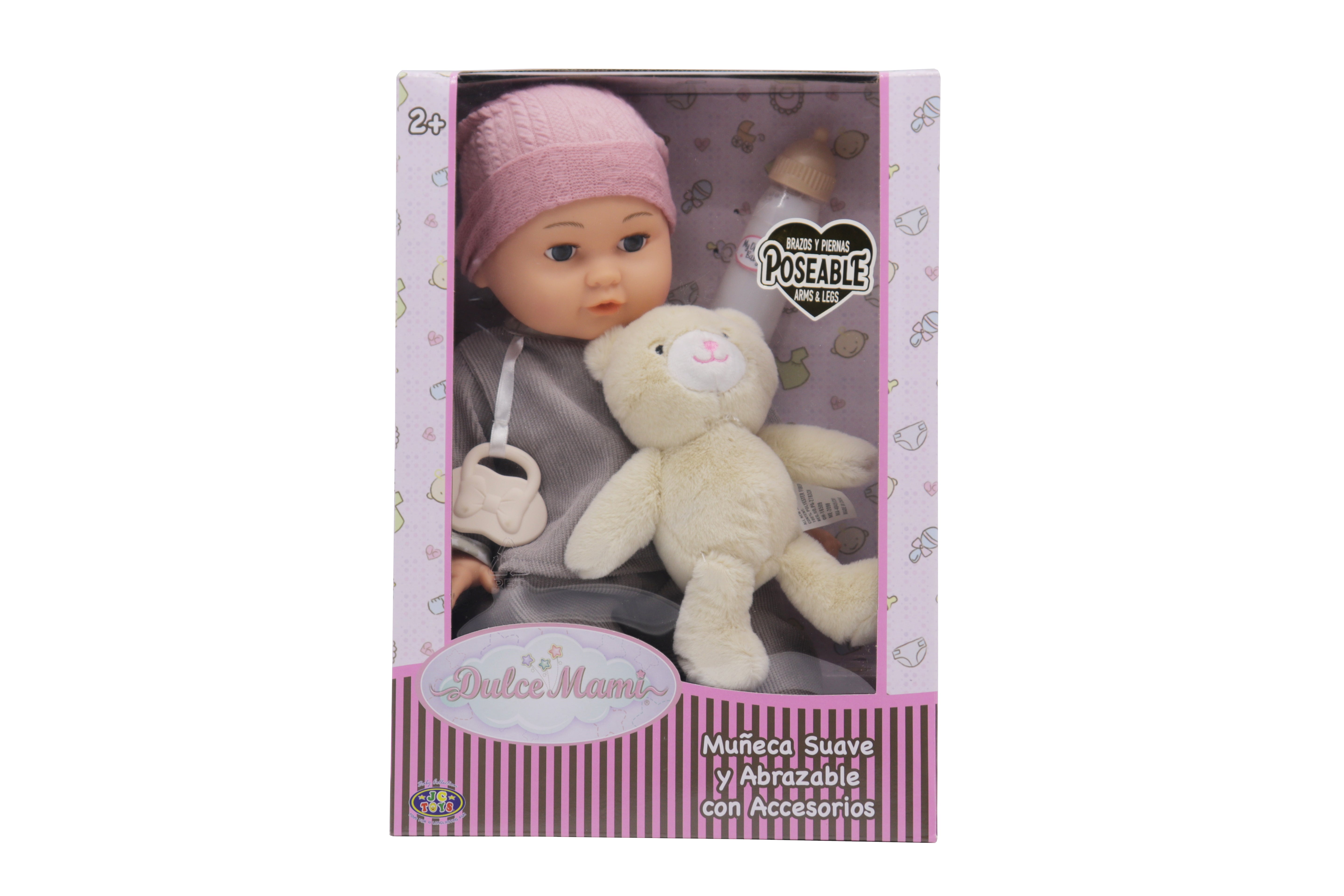 DULCE MAMI MUÑECA ABRAZABLE CON ACCESORIOS