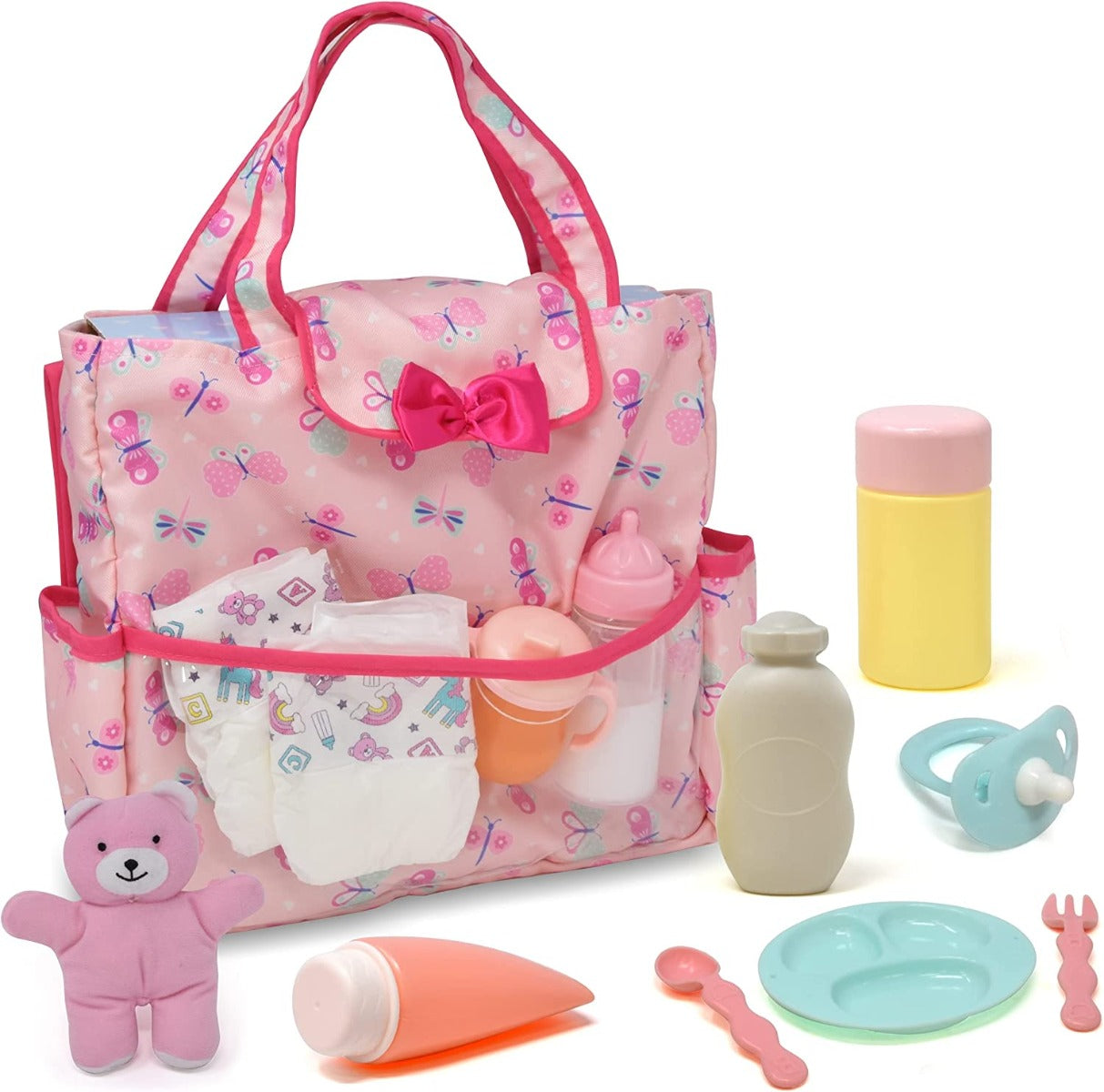 Pañalera con accesorios alimentación