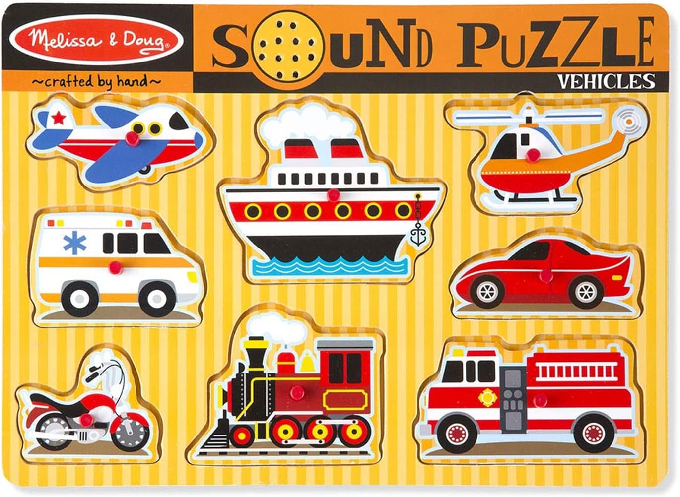 Melissa & Doug Rompecabezas de sonido para vehículos