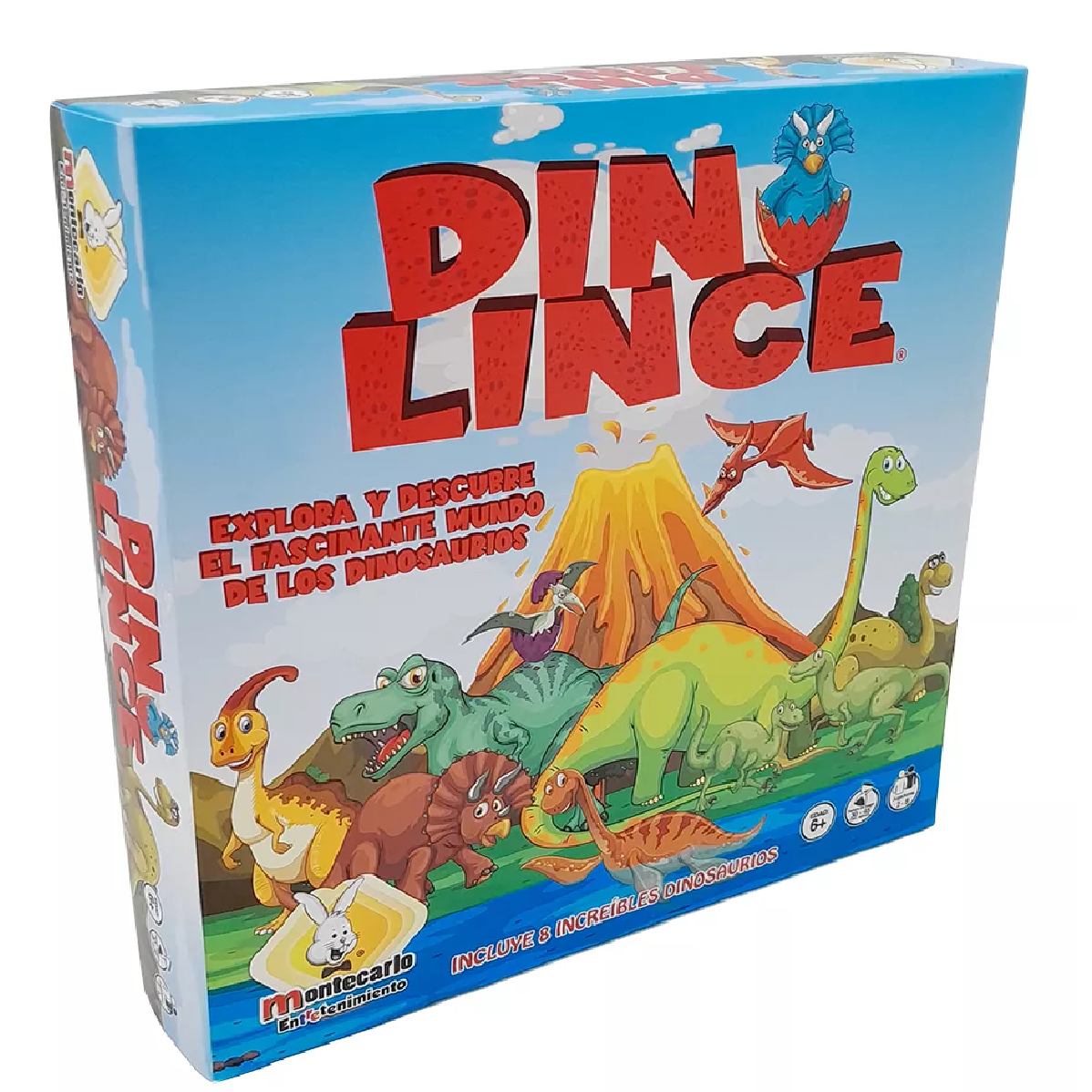 Dinolince Children's Board Game The Lynx Dinosaurs Monte Carlo