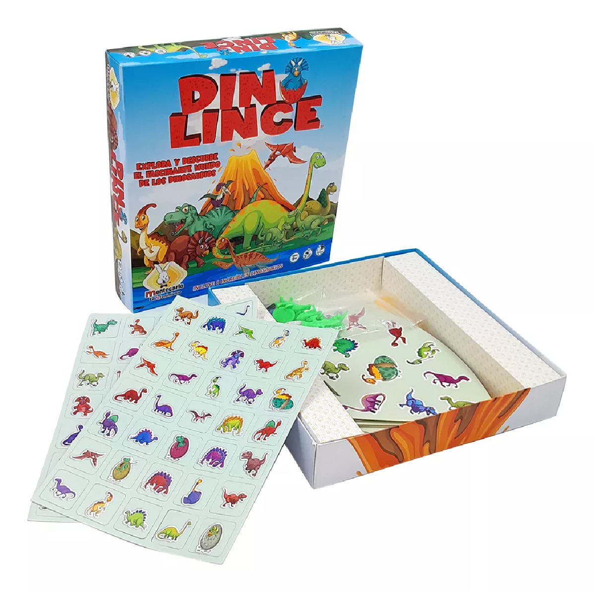 Dinolince Children's Board Game The Lynx Dinosaurs Monte Carlo