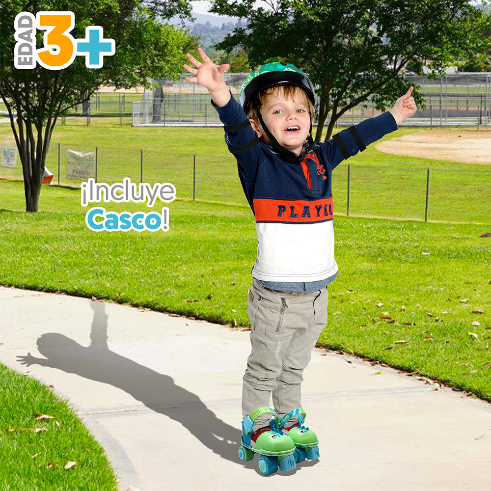 Patines Entrenadores 3D Con Casco