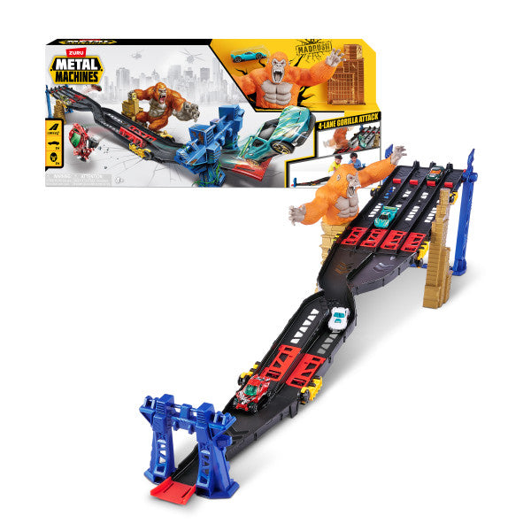 SET DE PISTA CON VEHICULO DE JUGUETE MACHINES GORILLA