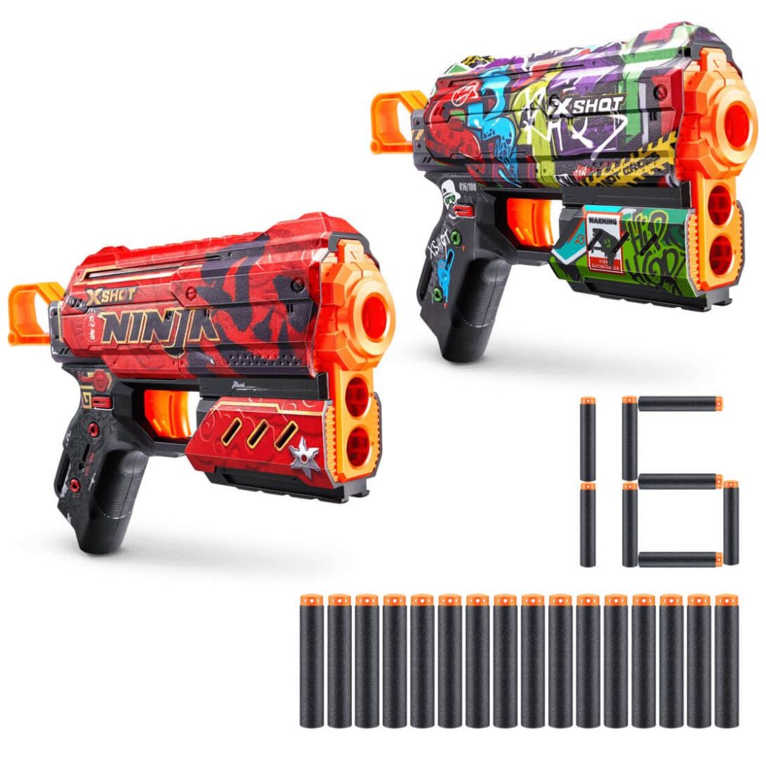 Lanzador de Dardos X-Shot-Skins-Flux 2Pk Zuru