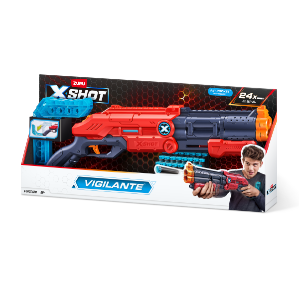 X SHOT LANZADOR EXCEL VIGILANTE 24 DARDOS