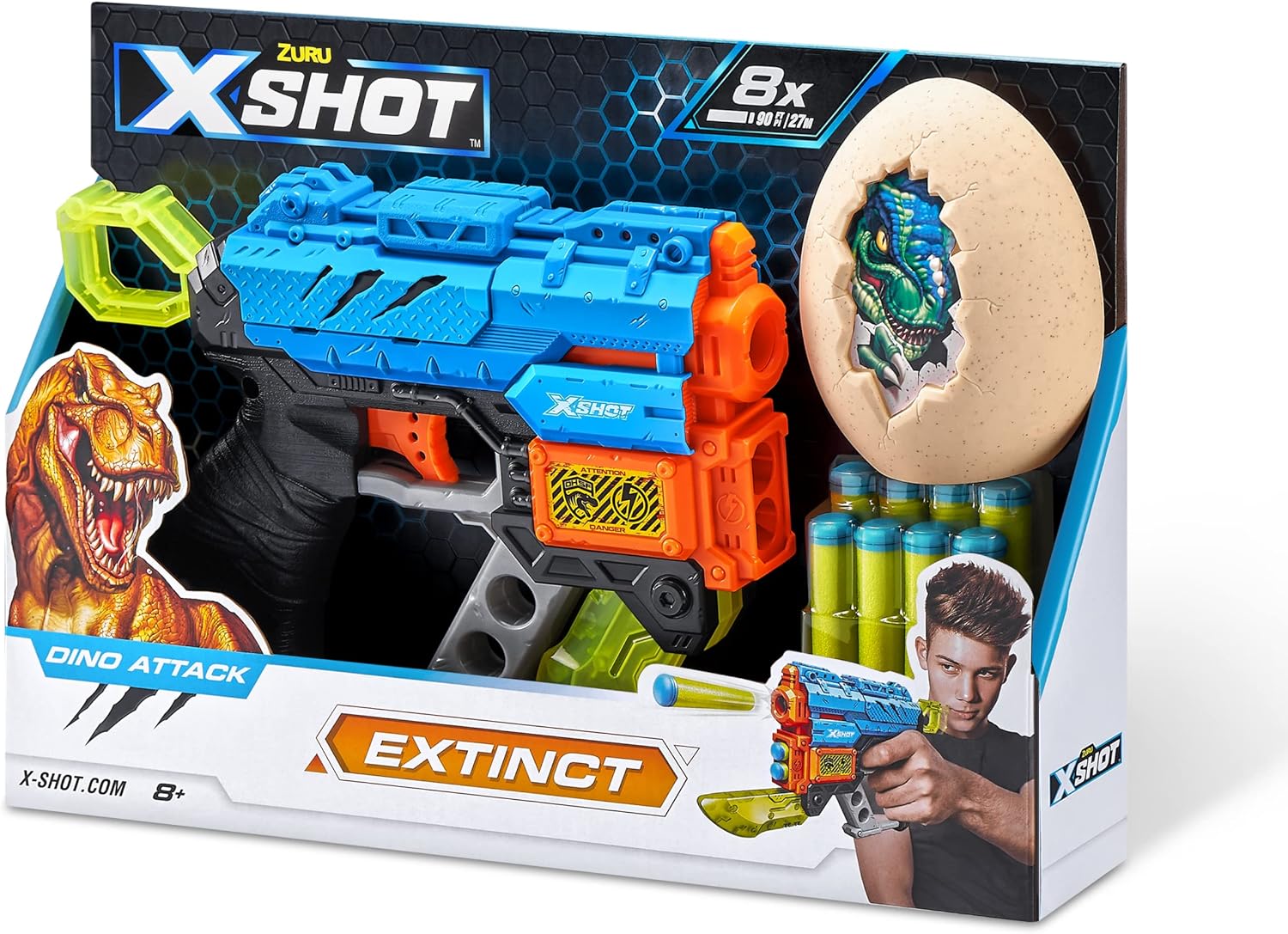 Dino Attack Gun 8 darts