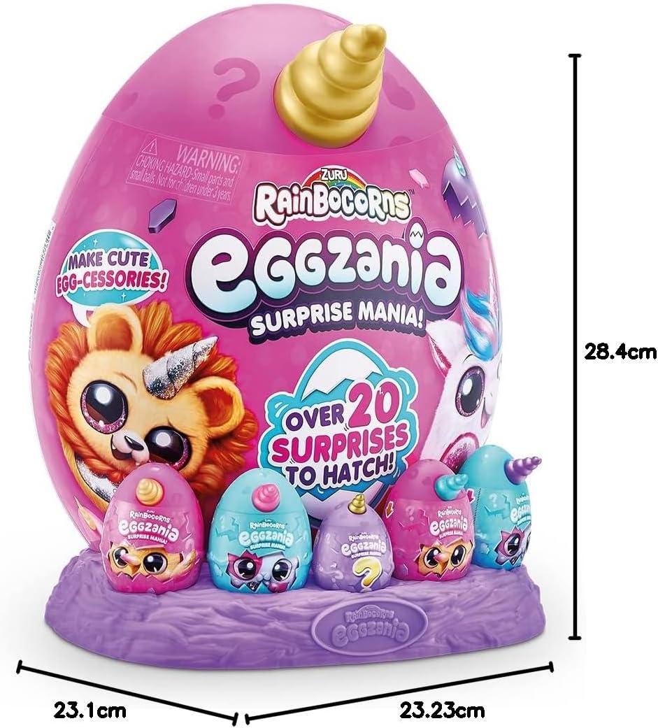 HUEVO SORPRESA RAINBOCORNS EGGZANIA MINI SERIE 1 PLUSH SOFT