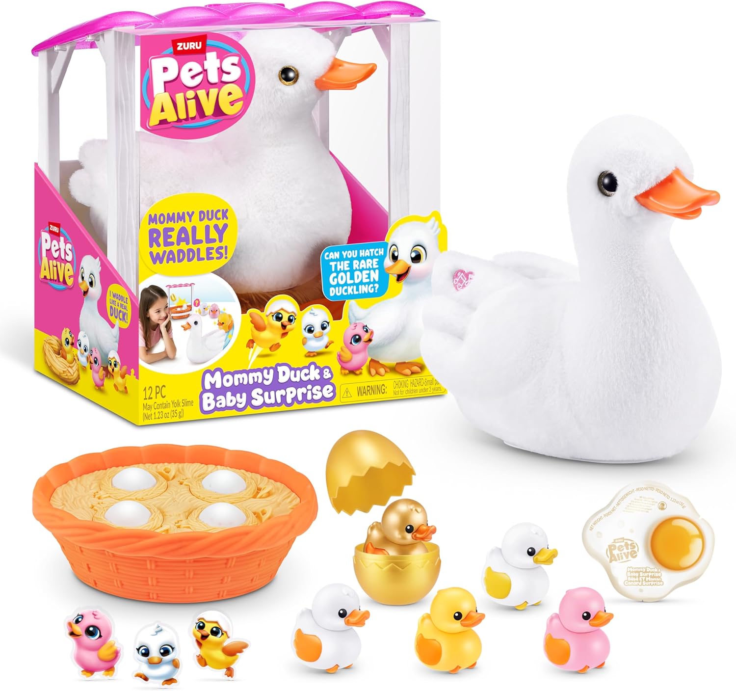 PETS ALIVE PELUCHE INTERACTIVO MAMA PATO