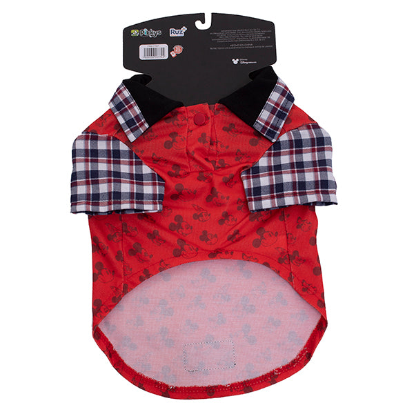 Mickey Mouse Dog T-shirt Medium Red