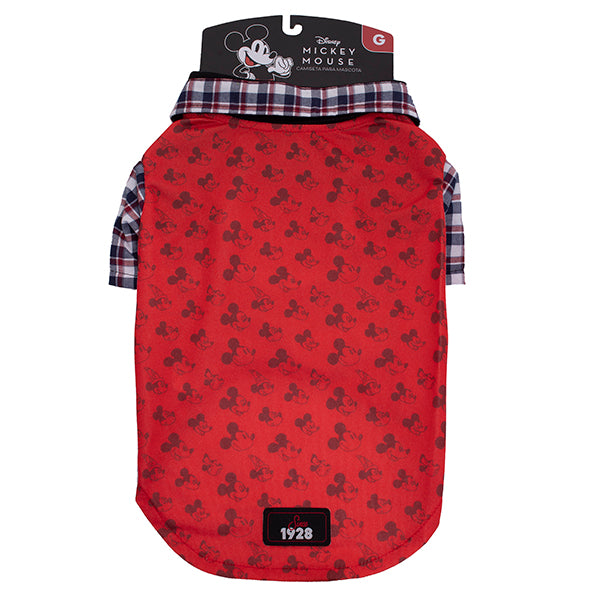 Large Red Mickey Dog T-Shirt