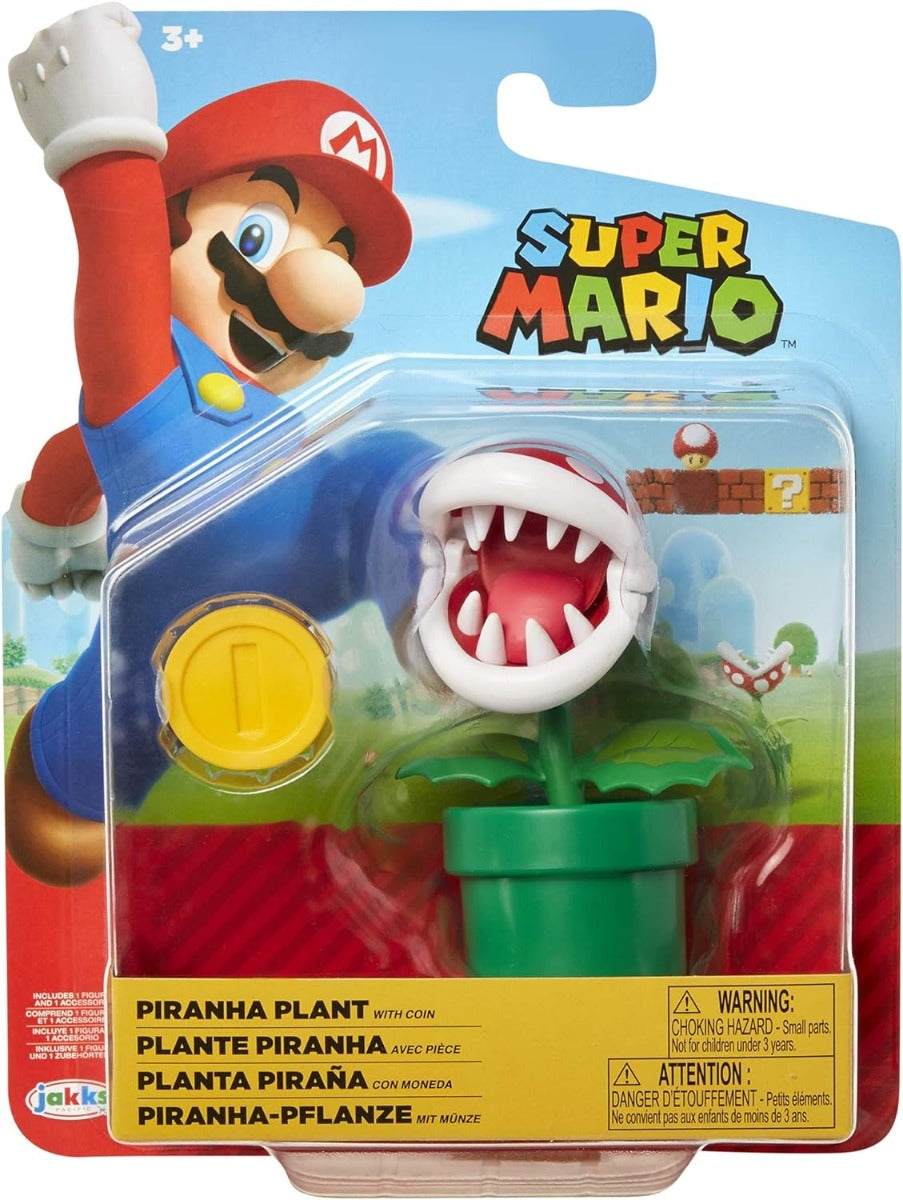 Figura de acción de 10.16 cm Planta Piranha con Moneda
