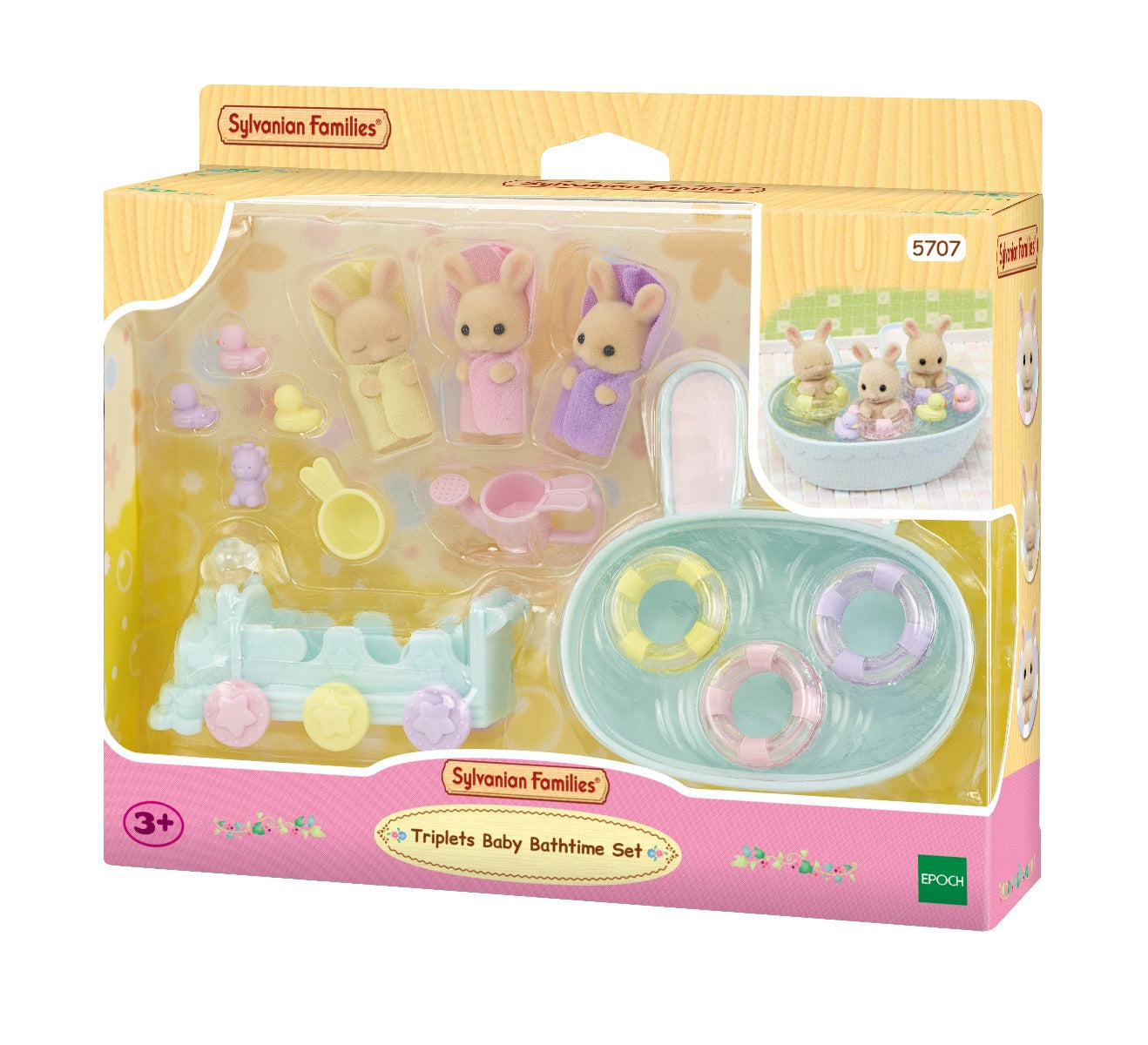 SYLVANIAN LA HORA DEL BAÑO DE LOS TRILLIZOS