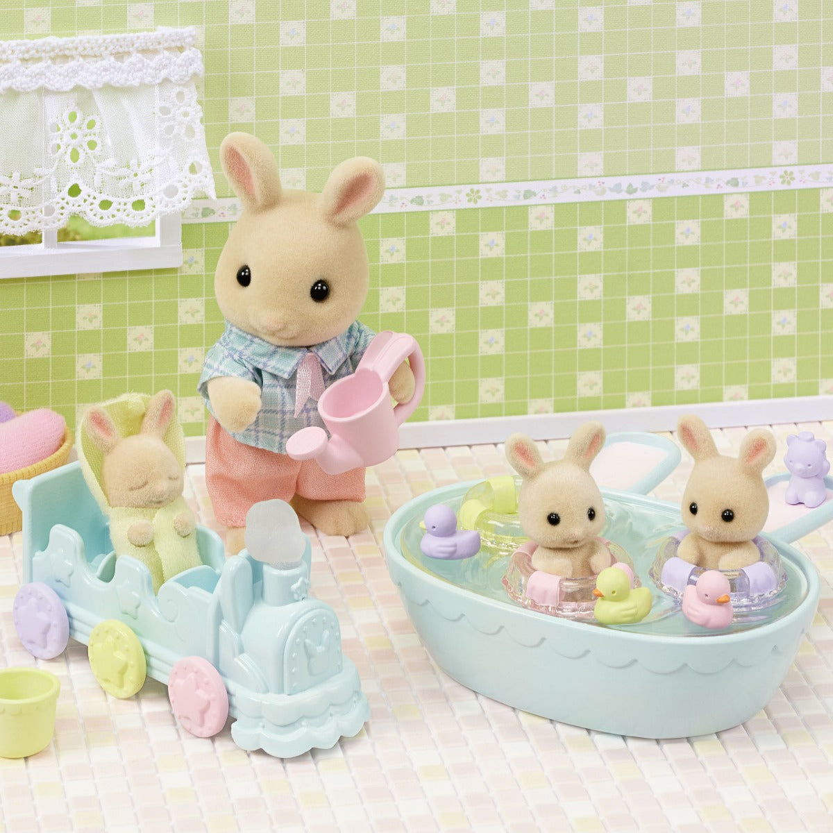 SYLVANIAN LA HORA DEL BAÑO DE LOS TRILLIZOS