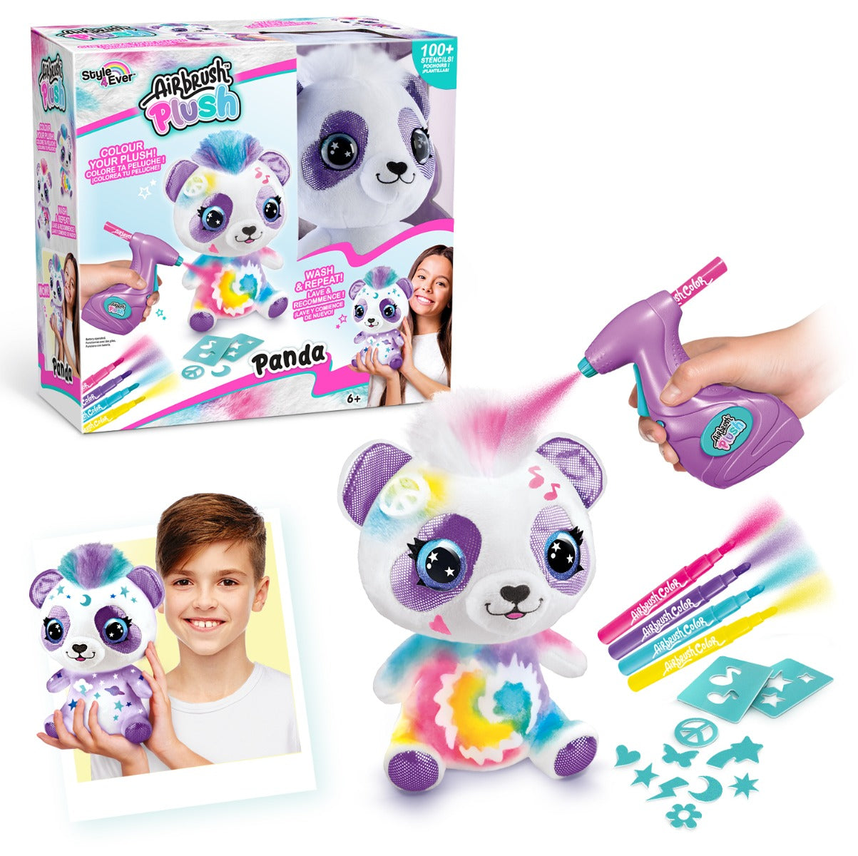 PELUCHE CON AEROGRAFO PANDA