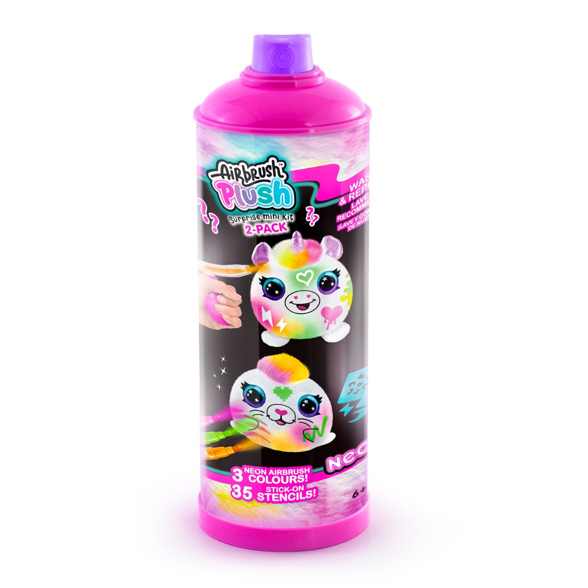 MINI PELUCHE CON AEROGRAFO NEON MISTERIOSO SURT DOS PELUCHES