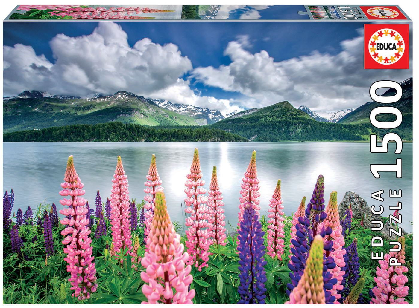 Puzzle Lupins in Lake Sils 1500 pcs