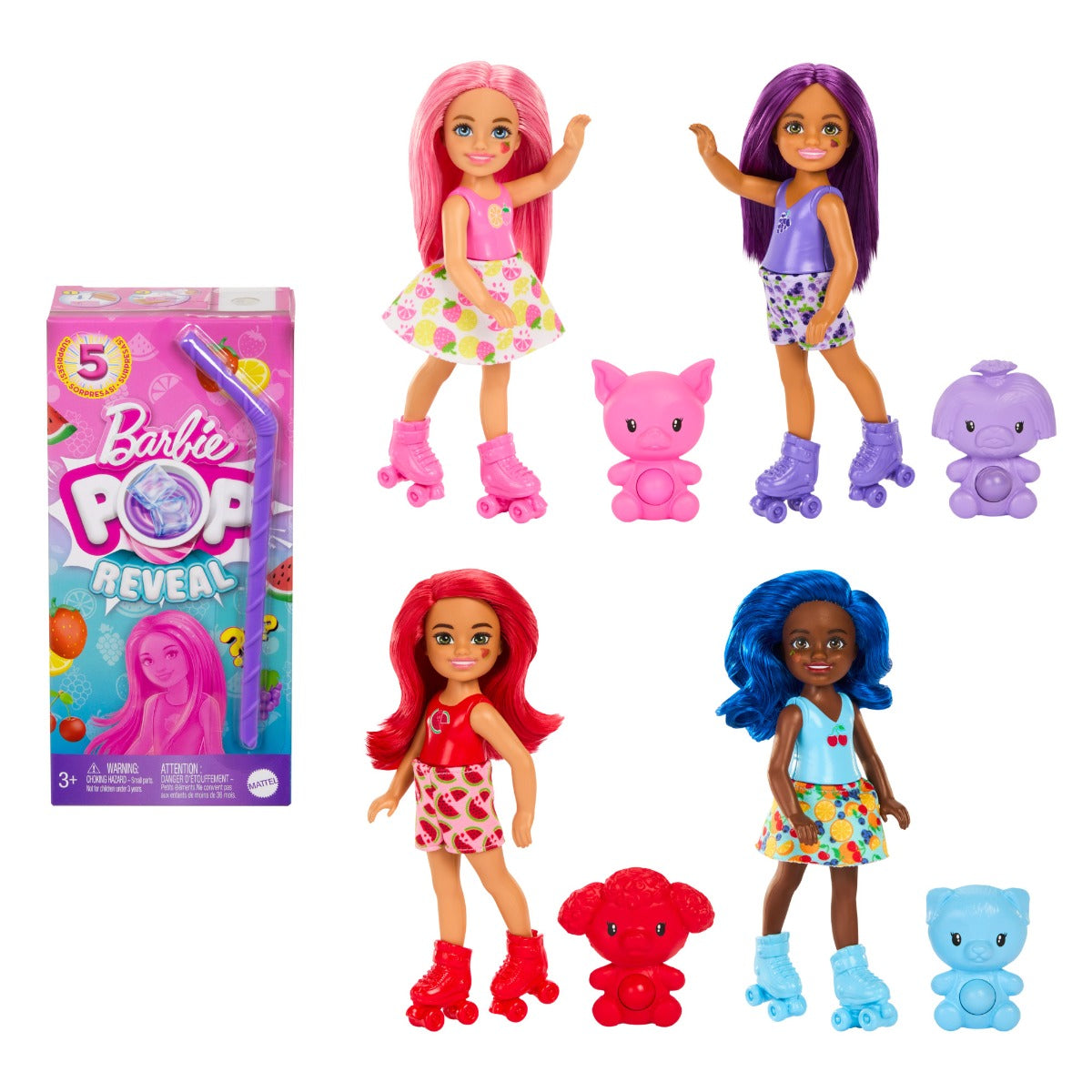 Barbie Pop Reveal Serie de Frutas Chelsea HRK58