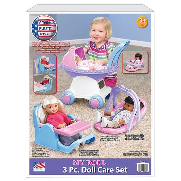 Set Juego de 3 Piezas para Muñecas - American Plastic