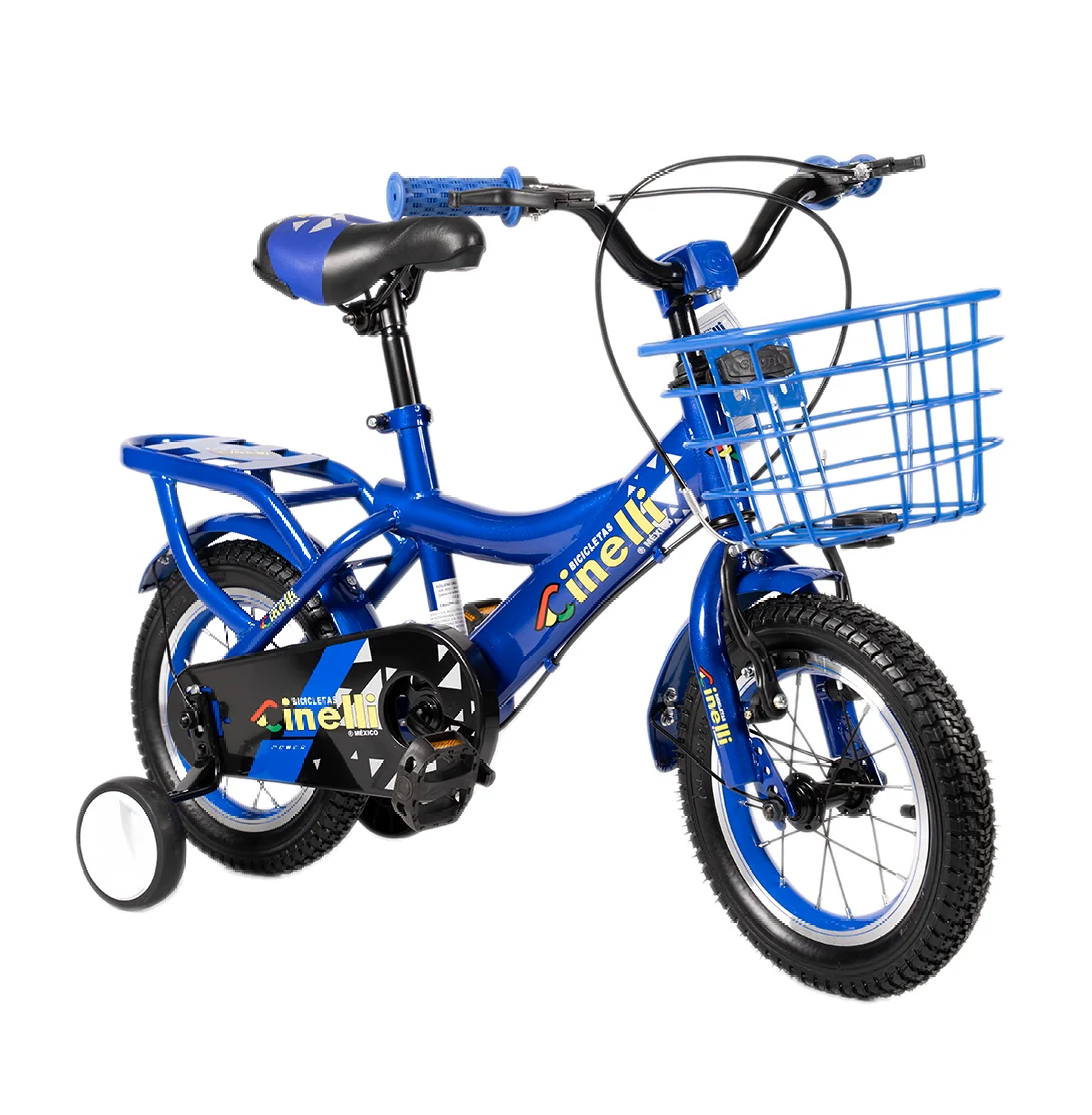 BICICLETA CINELLI R12- BLUE C/ CANASTA METALICA Y RUEDAS LAT