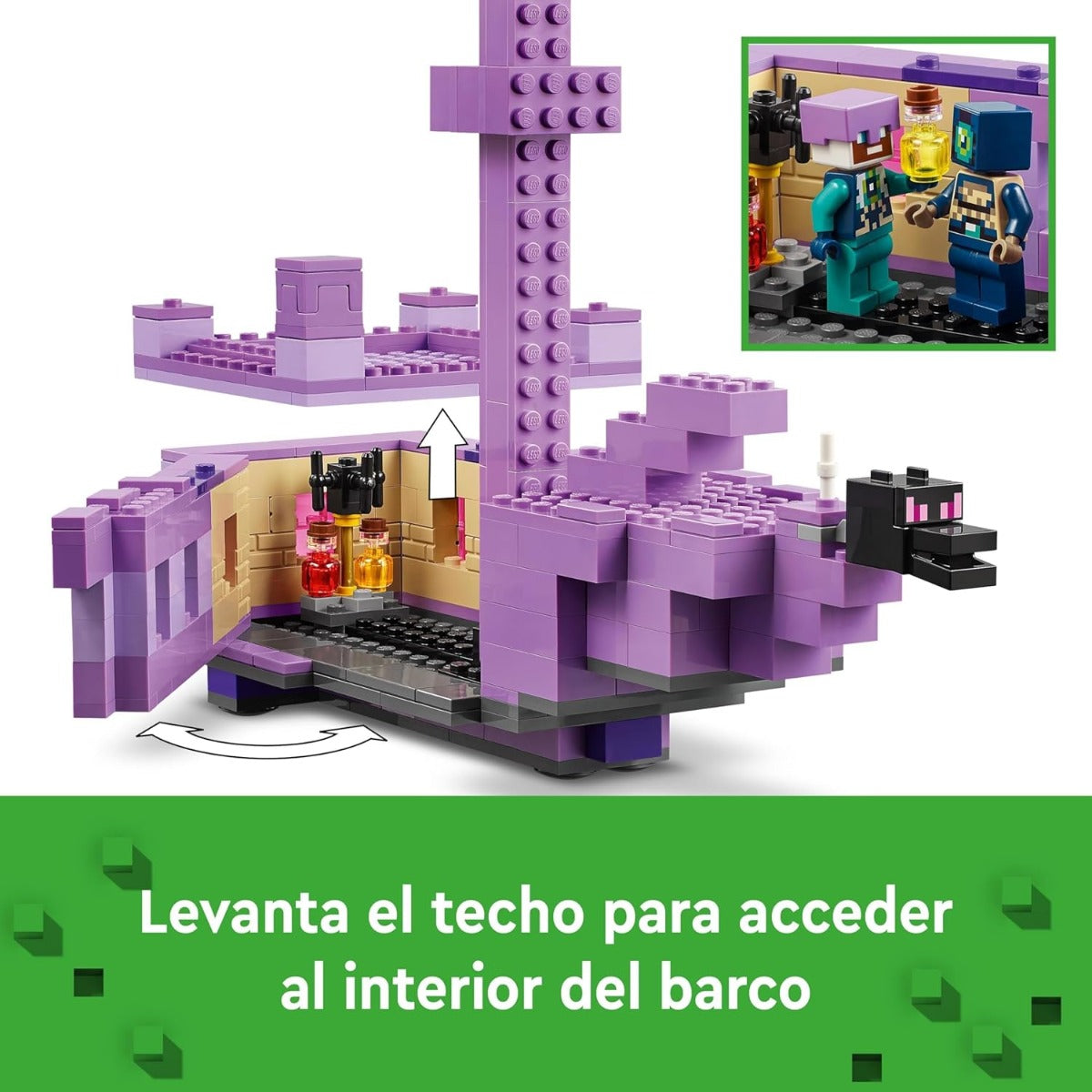 LEGO Minecraft El Dragón Ender y el Barco del End 21264