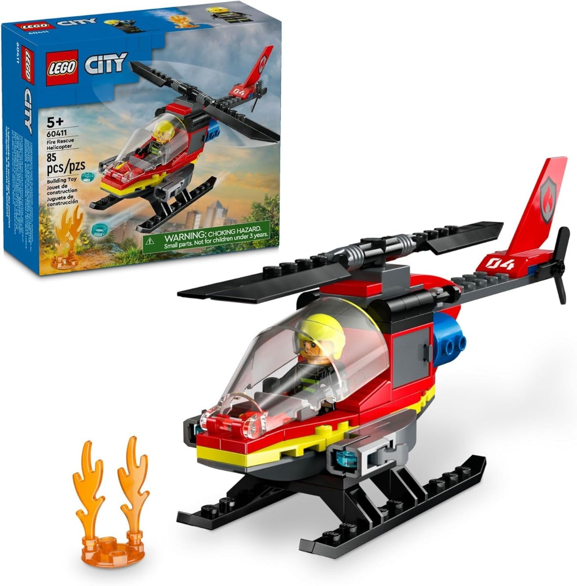 Lego 60411 City Helicóptero de Rescate de Bomberos