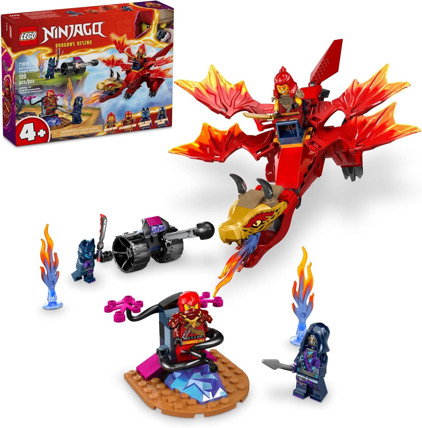 LEGO Ninjago Batalla del Dragón Fuente de Kai Juguete, Juego de Aventuras 71815