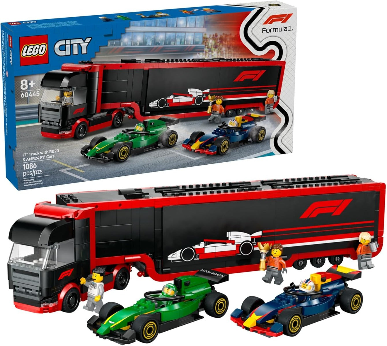 CITY F1 CAMIÓN CON COCHES DE RB20 Y AMR24 60445