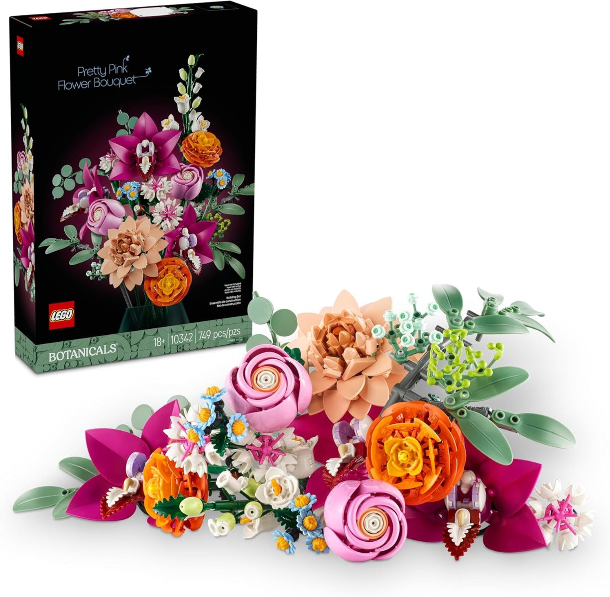 LEGO® Botanical Ramo de Flores Fantasía en Rosa 10342