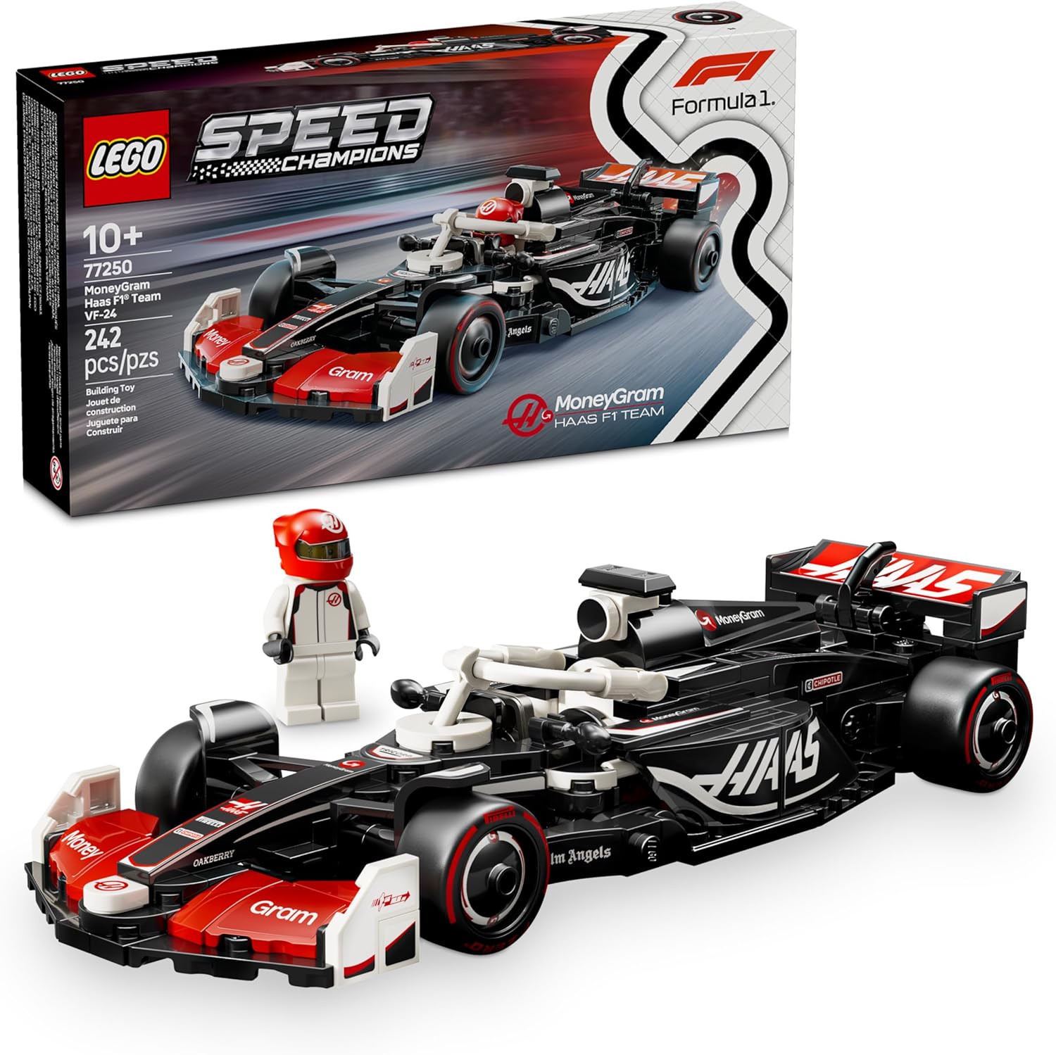 LEGO Speed Champions Auto de Carreras MoneyGram Haas F1 Team VF-24 77250