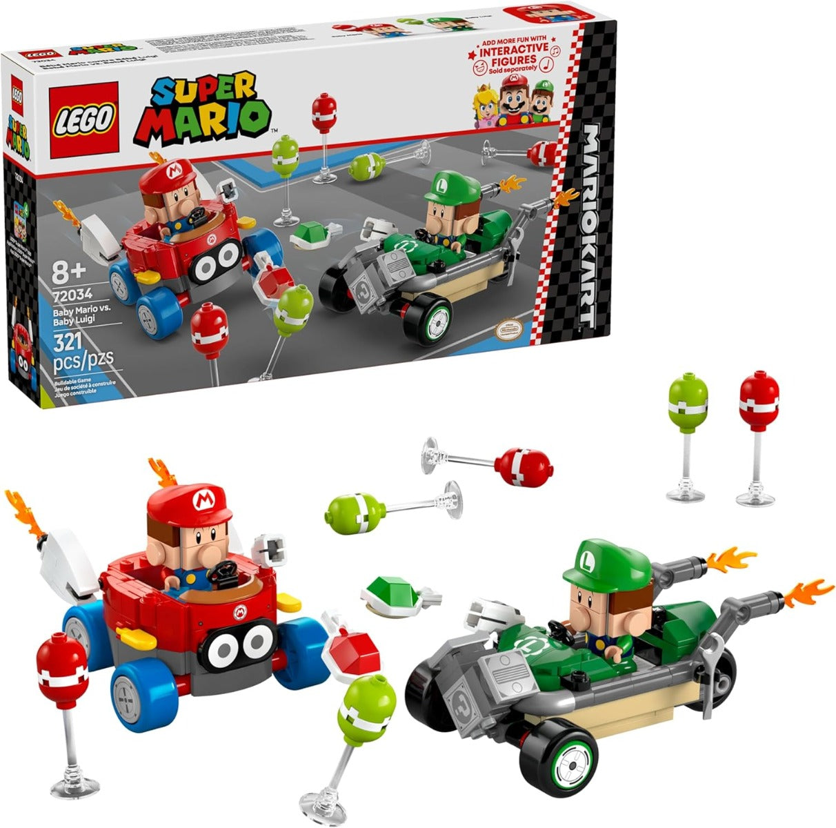SUPER MARIO KART BEBÉ MARIO VS. BEBÉ LUIGI 72034