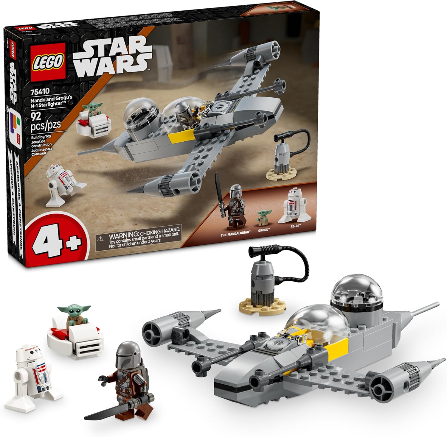 LEGO® Star Wars: The Mandalorian™ Caza Estelar N-1 de Mando y Grogu 75410