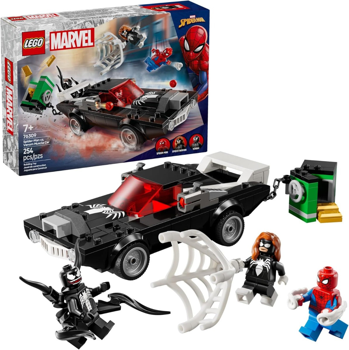SUPER HEROES SPIDER-MAN VS. COCHE BRUTAL DE VENOM 76309