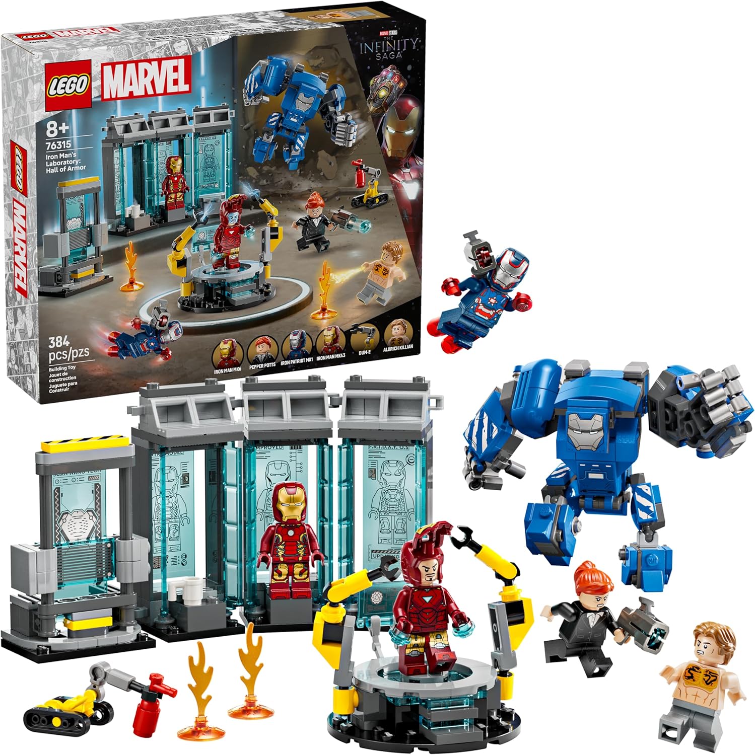 Super Heroes Laboratorio De Iron Man: Sala De Armaduras 76315