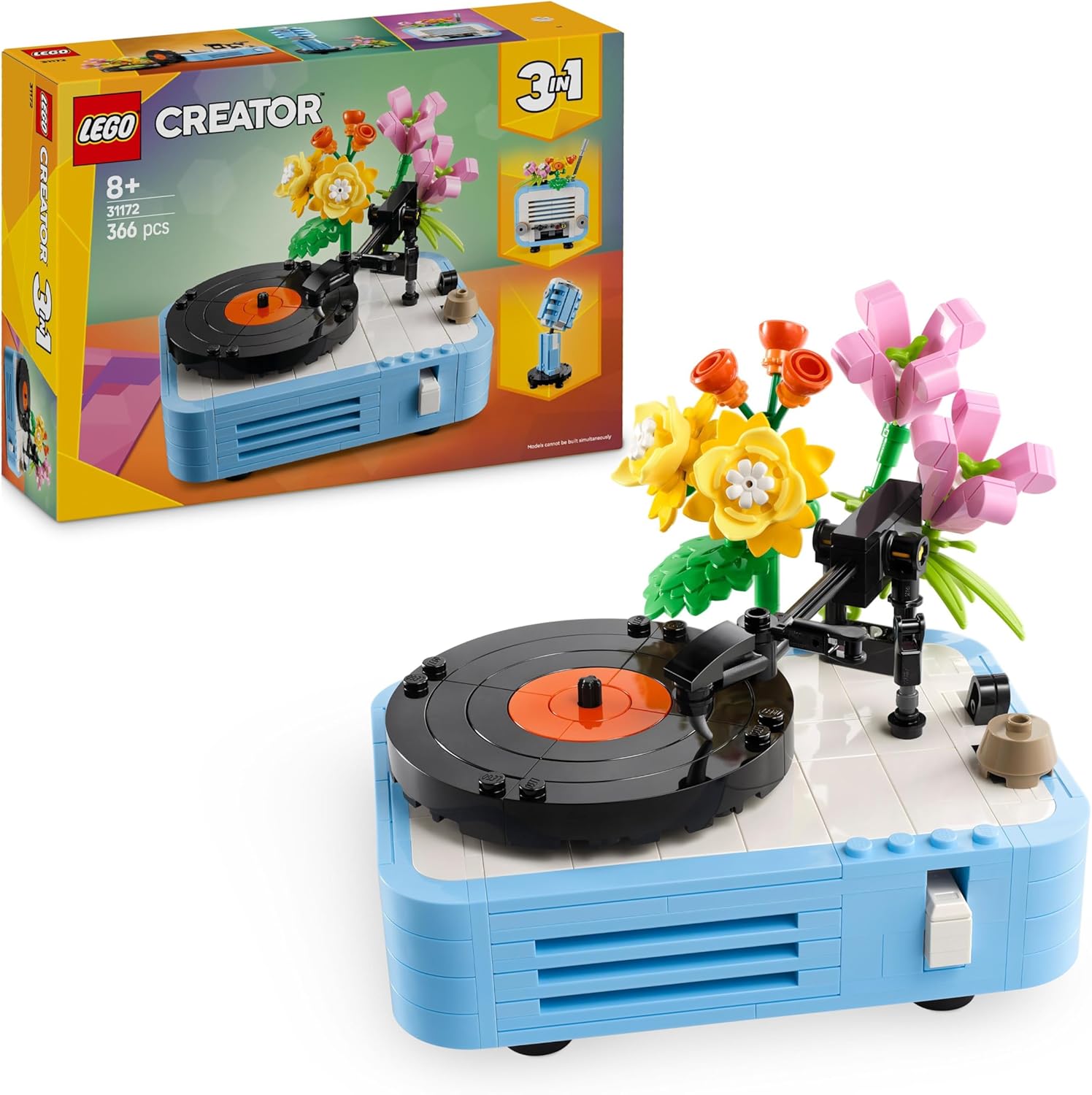 LEGO Creator 3 en 1 Tocadiscos con Flores Vintage 31172