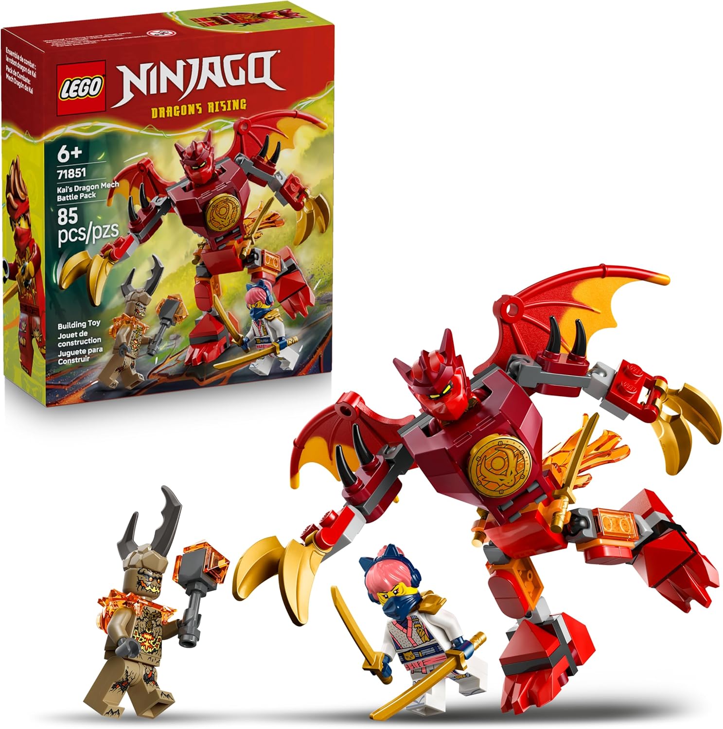 NINJAGO PACK DE COMBATE: MECA DRAGÓN DE KAI 71851