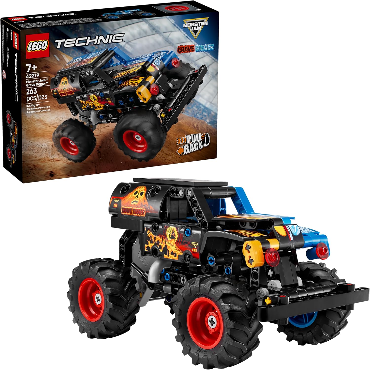 TECHNIC MONSTER JAM GRAVE DIGGER FUEGO Y HIELO 42219