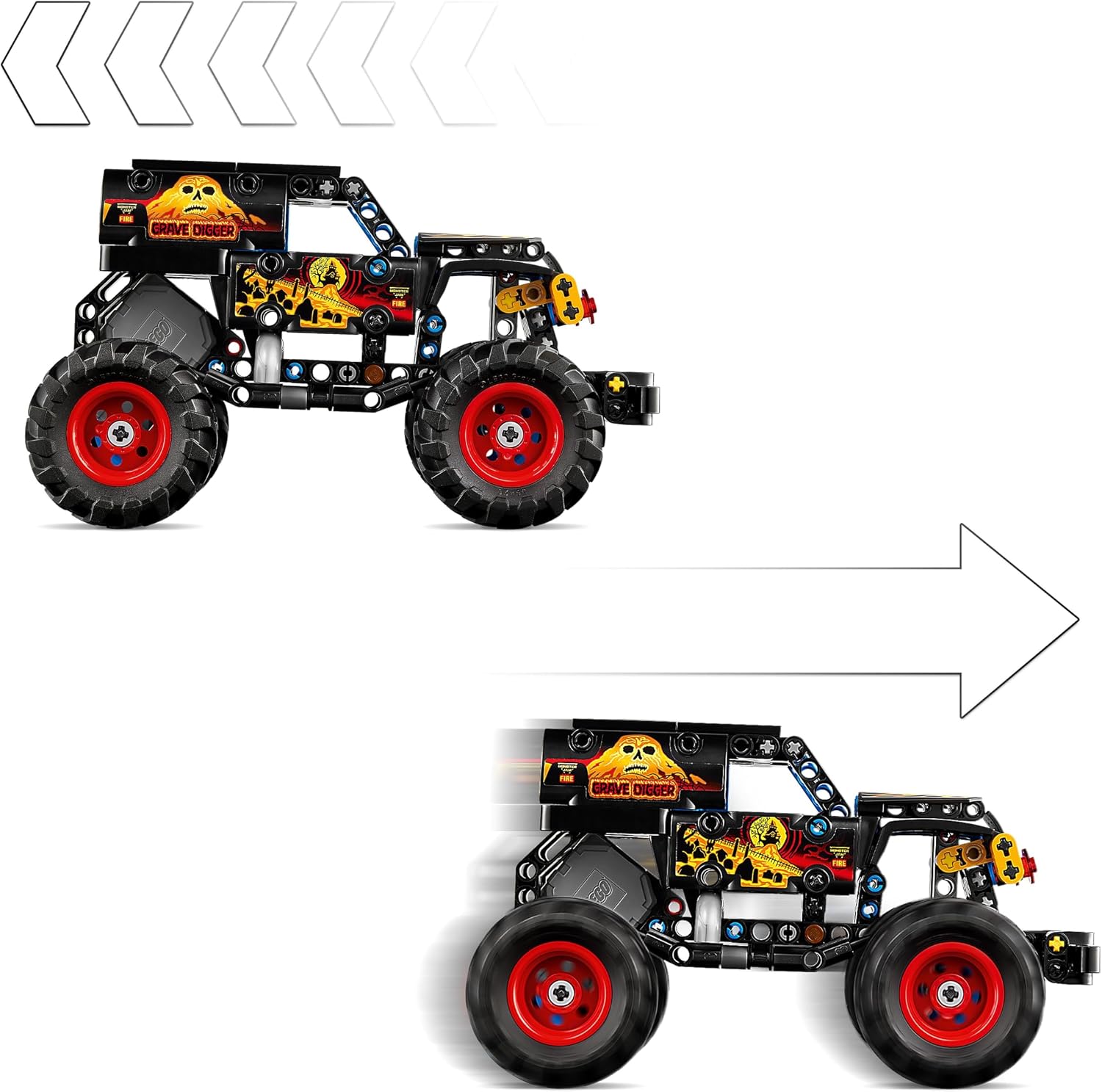 TECHNIC MONSTER JAM GRAVE DIGGER FUEGO Y HIELO 42219
