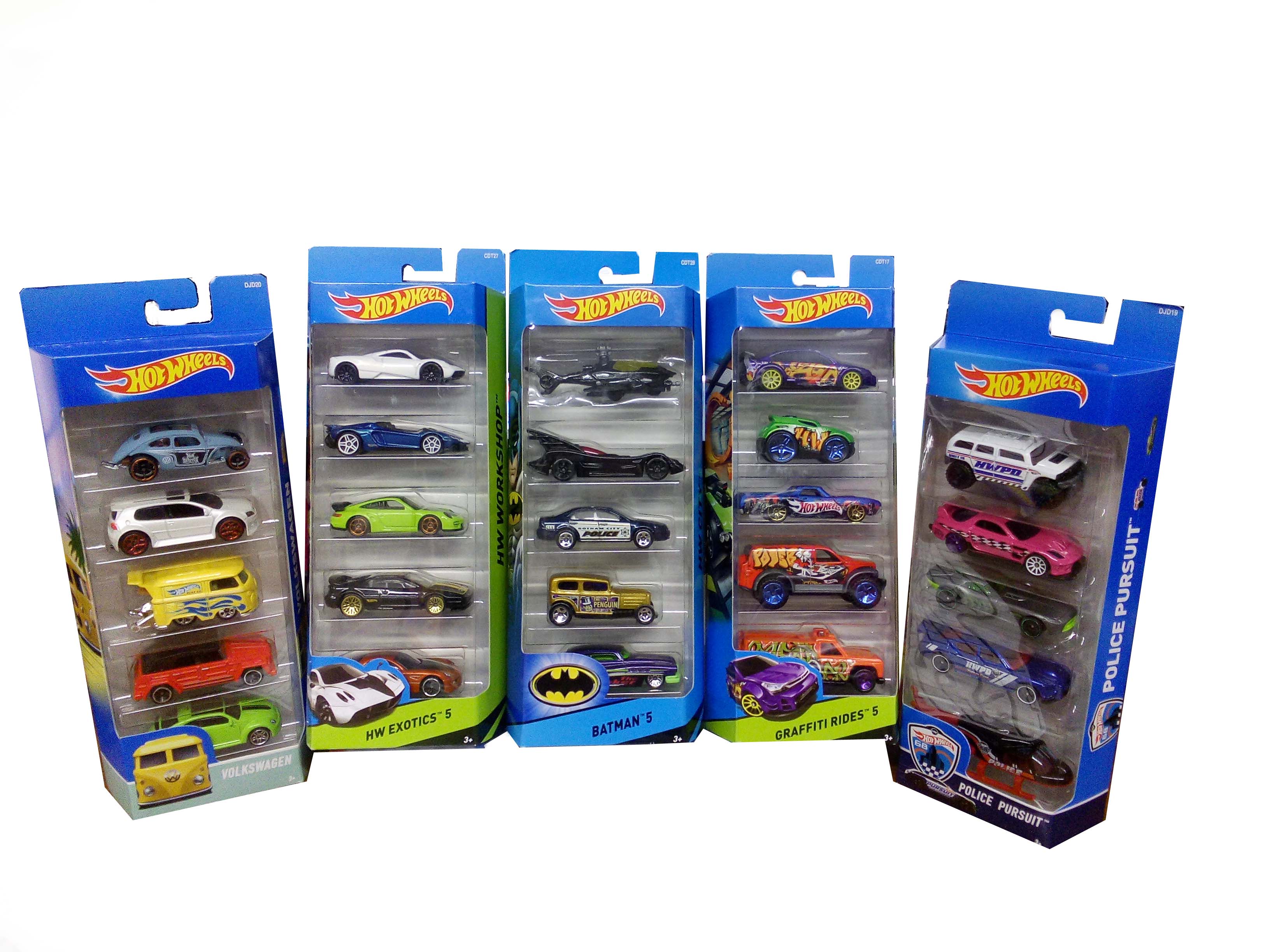 Hot Wheels Die Cast Paquete Sorpresa de 5 Autos 1806