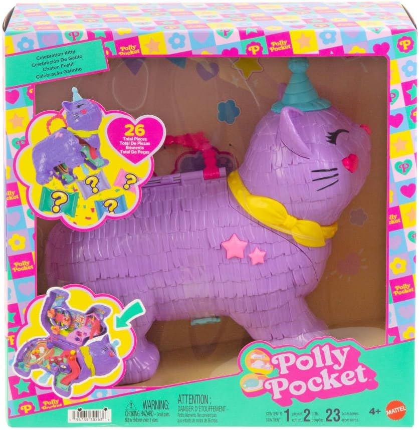 POLLY POCKET SET DE JUEGO COMPACTO PIÑATA GATITO JFT90