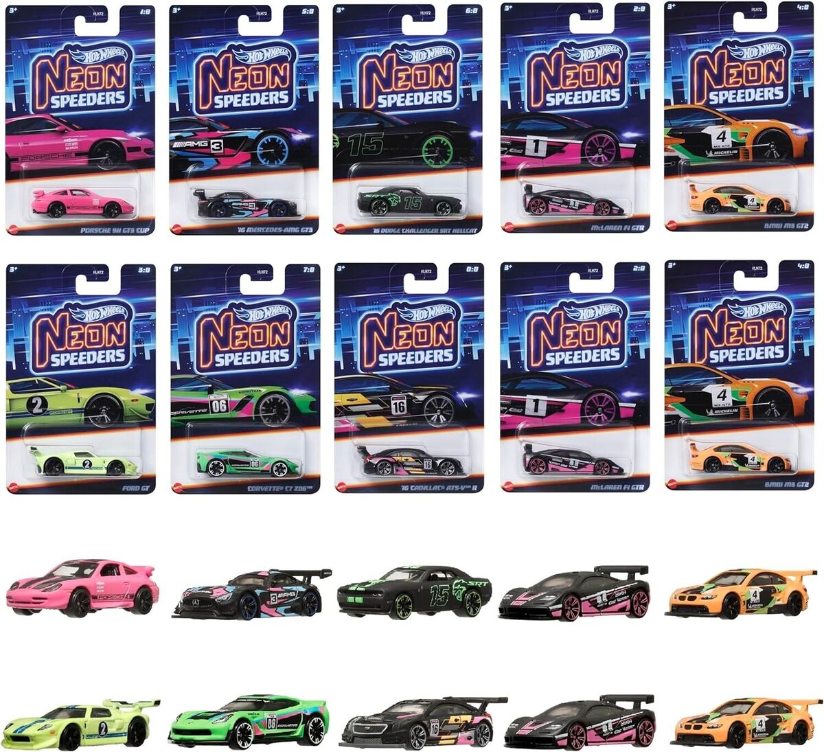 Hw Collector Vehículo De Colección Neon Speeders Hlh72