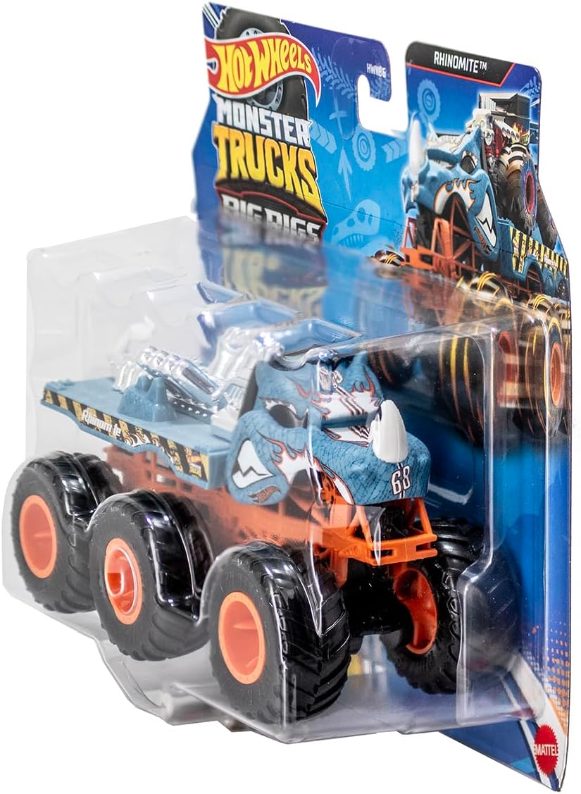 Hot Wheels Monster Trucks Camiones Remolque Sorpresa Escala 1:64 HWN86
