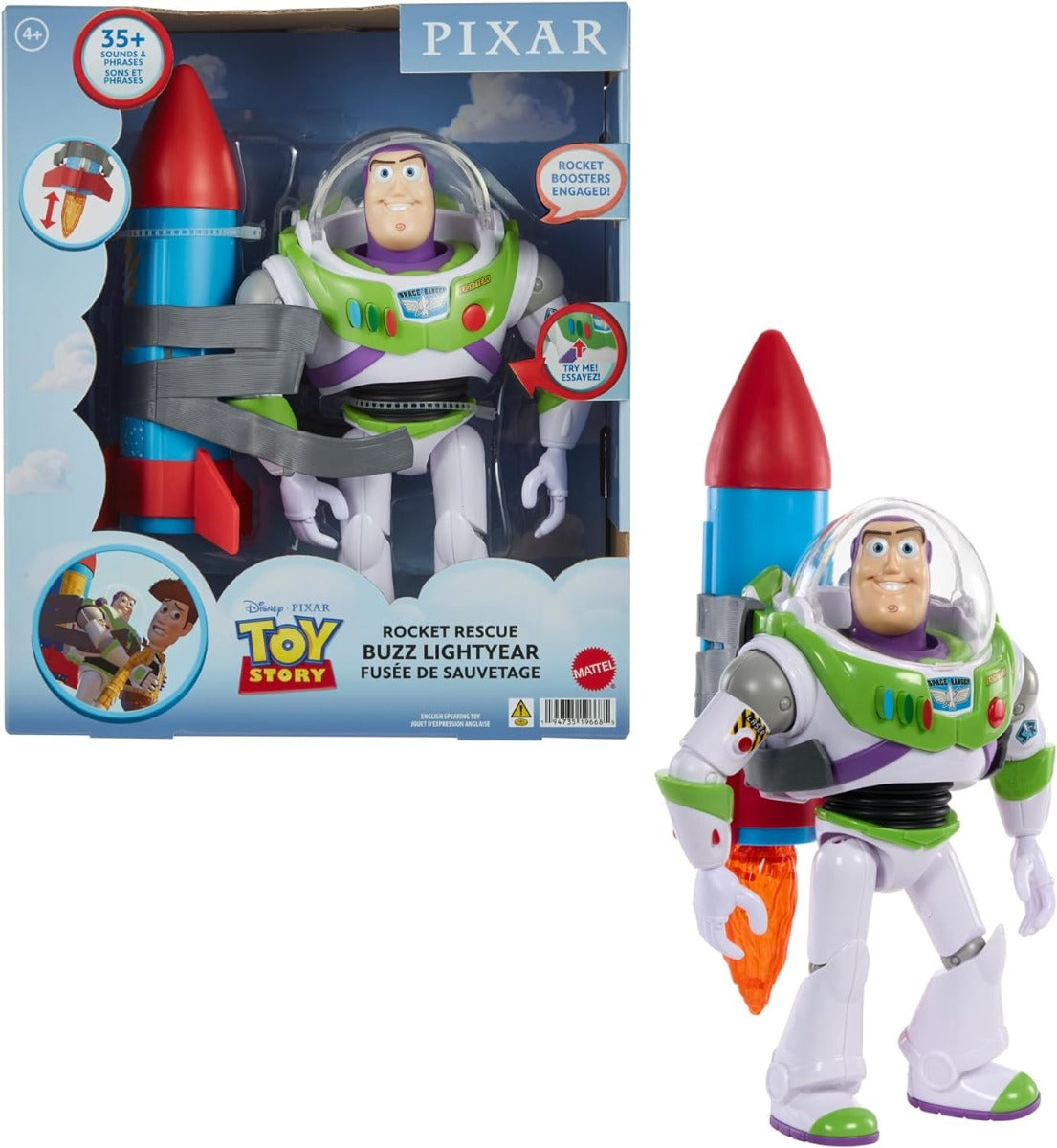 Disney Pixar Toy Story Buzz with Rocket 12" HWW14