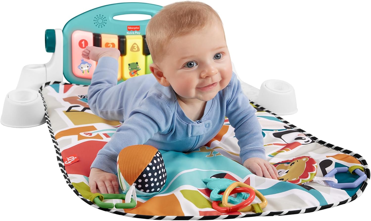 Fisher-Price Baby Gimnasio para Bebés Piano Pataditas Musicales HWY50