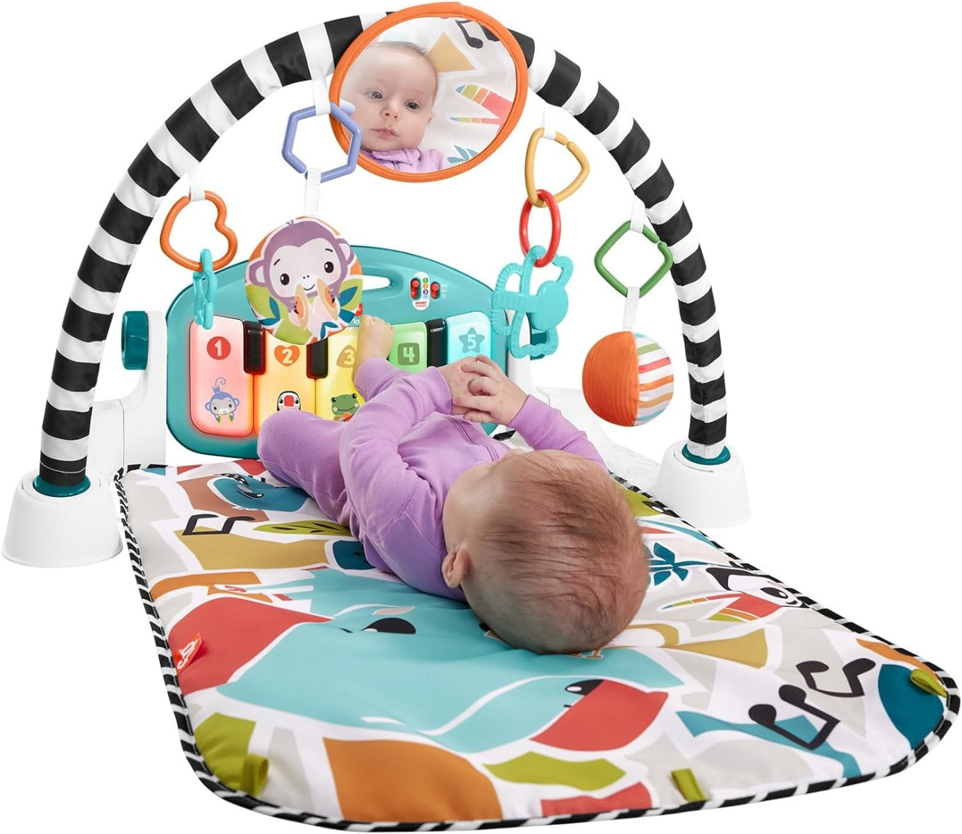 Fisher-Price Baby Gimnasio para Bebés Piano Pataditas Musicales HWY50