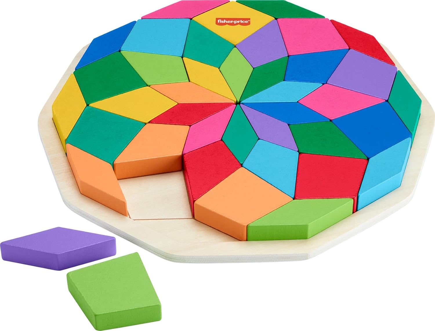 F P W ROMPECABEZAS GEOMÉTRICO MANDALA DE MADERA HXT94