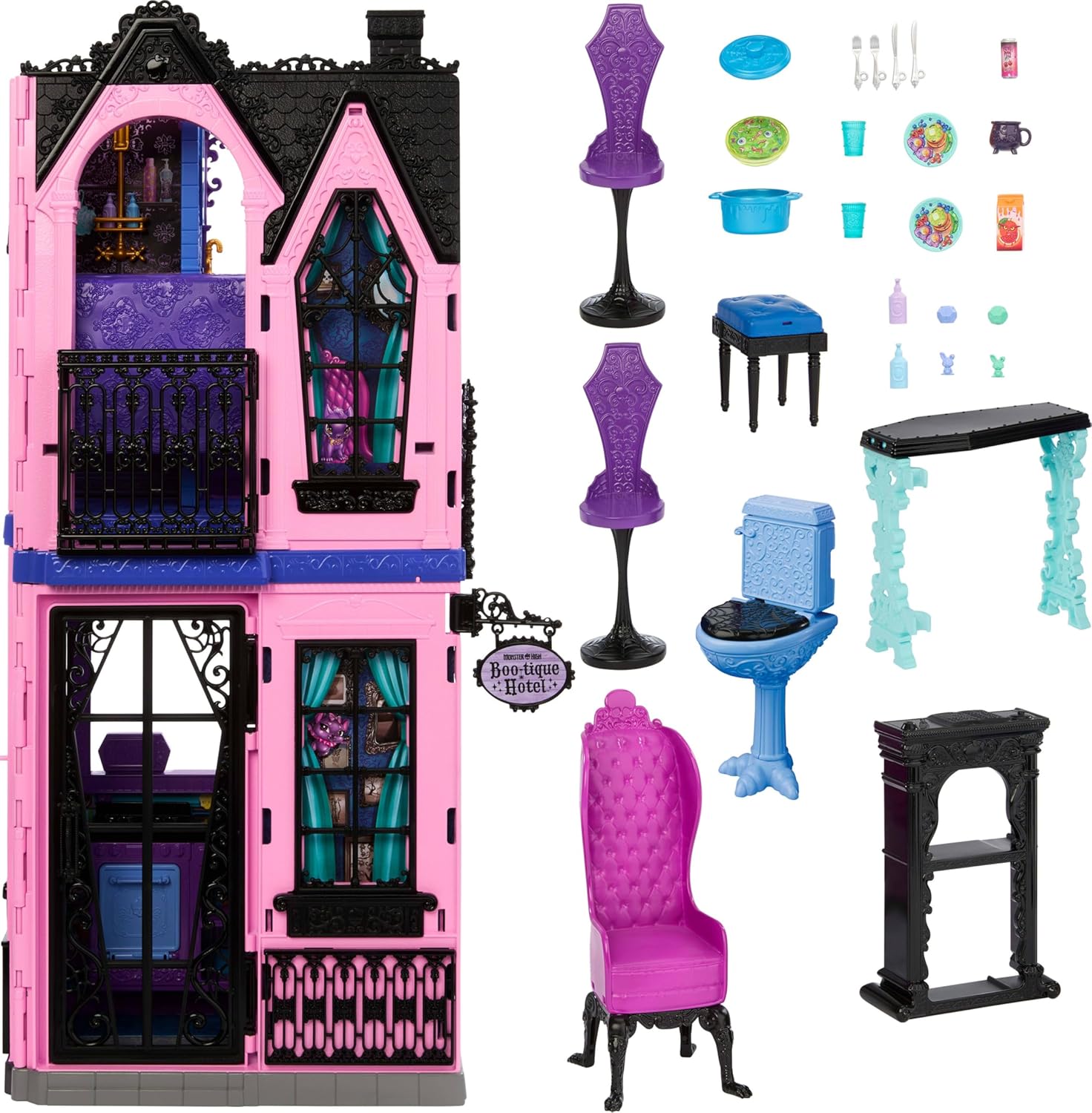 MONSTER HIGH CASA DE MUÑECAS HOTEL BOO-TIQUE JBF16