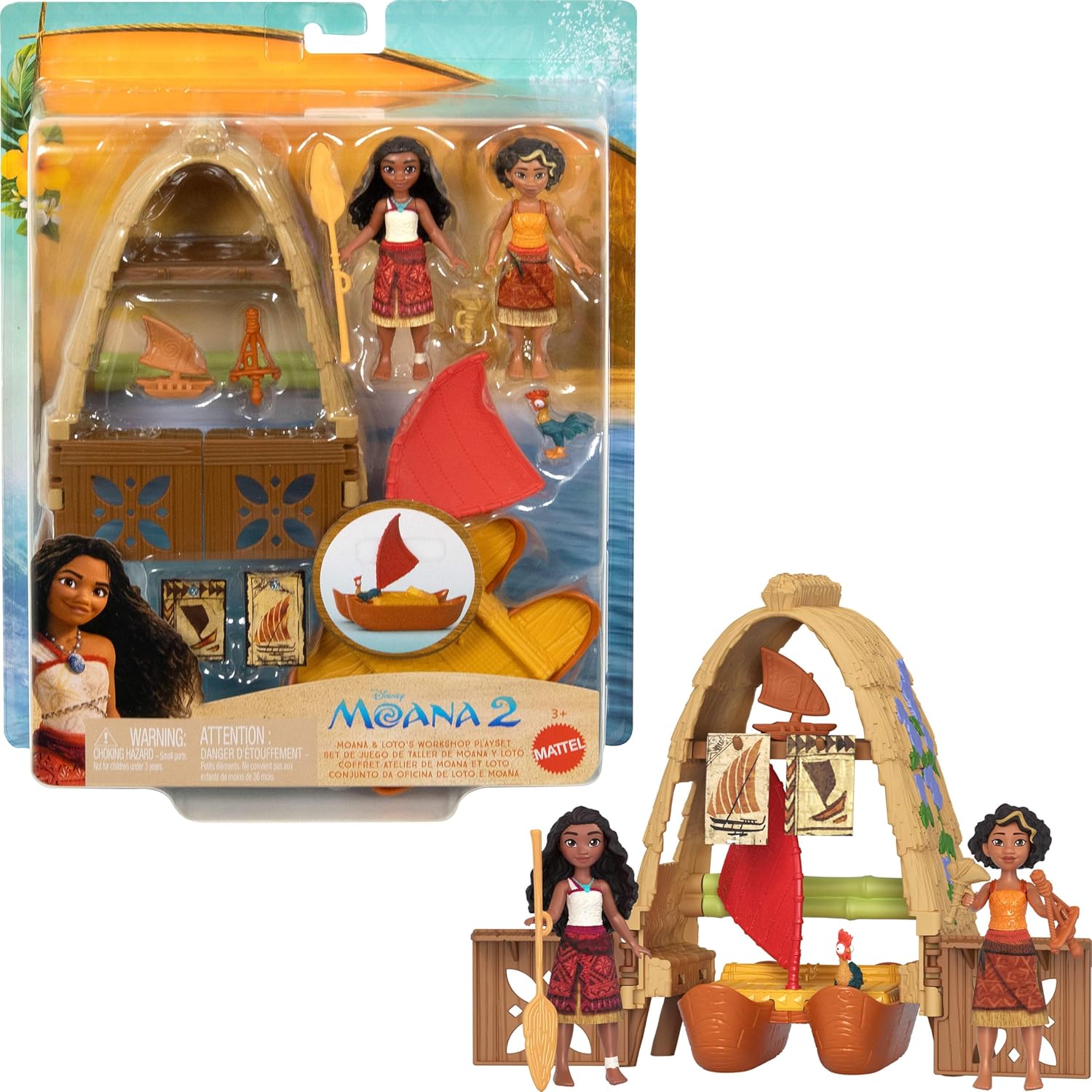 MOANA 2 SET DE JUEGO MOANA Y LOTO CON ACCESORIOS JBT52