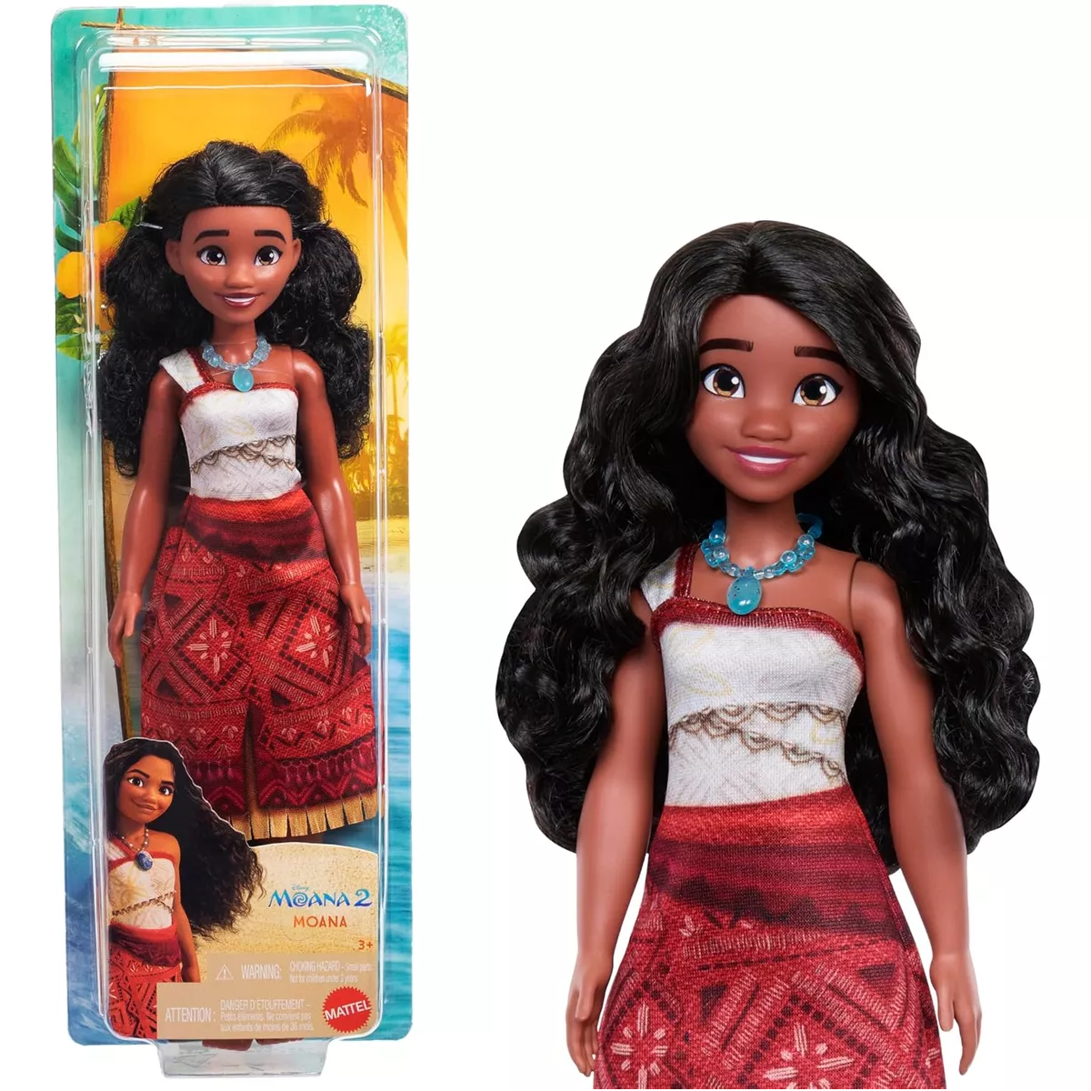 Mattel Disney Moana 2 Fashion Muñeca Con Falda Y Accesorios JBT33