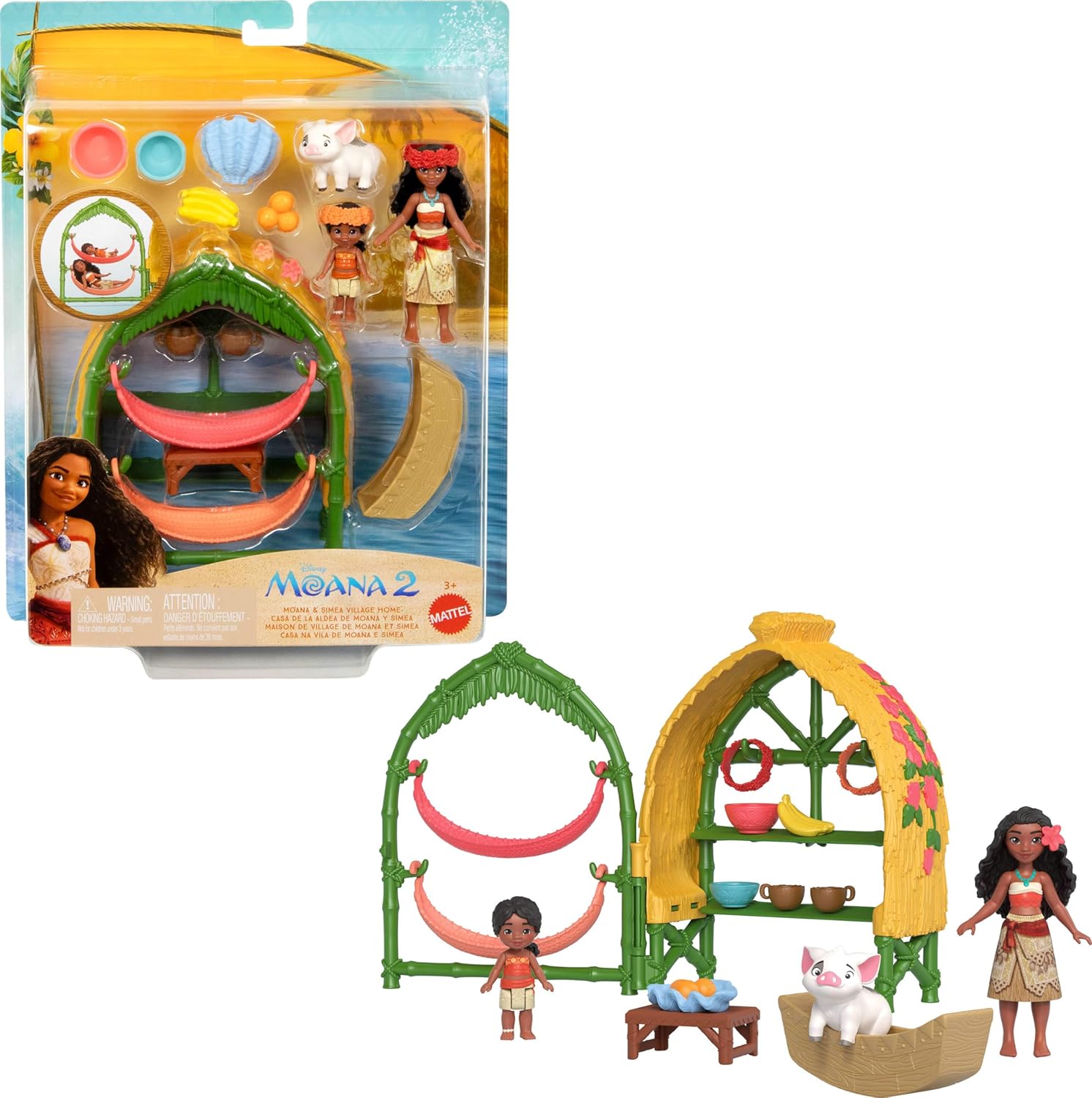 MOANA 2 SET HOGAR DE MOANA Y SIMEA CON PUA Y ACCESORIOS JBT51