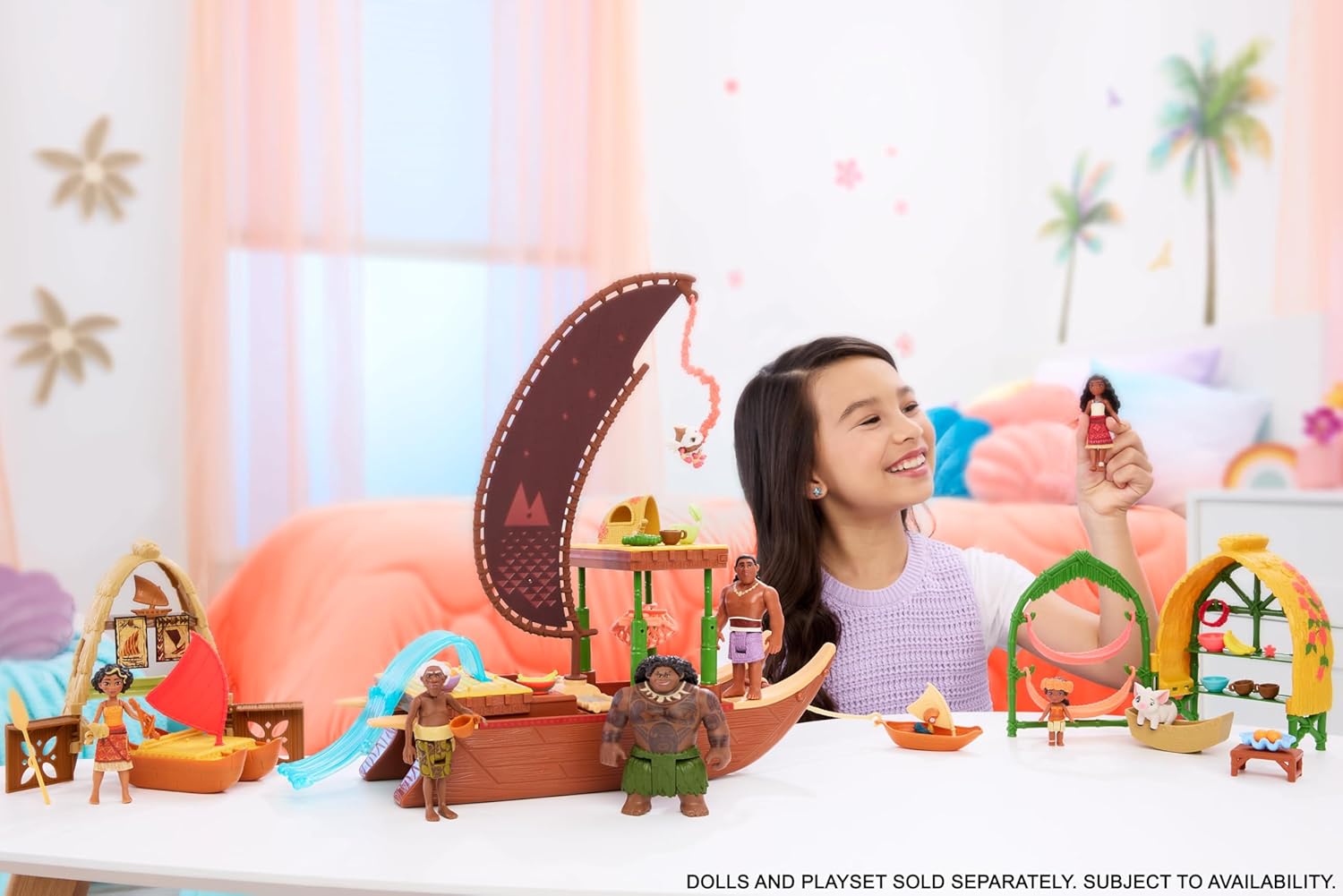 MOANA 2 SET HOGAR DE MOANA Y SIMEA CON PUA Y ACCESORIOS JBT51